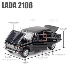 1/24 LADA 2106 Classic Diecast Model Car – Vintage Soviet Legend Dicast Model Cars