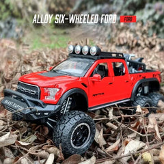 Diecast Model Ford Raptor F150 6x6 Without Bike 1/24