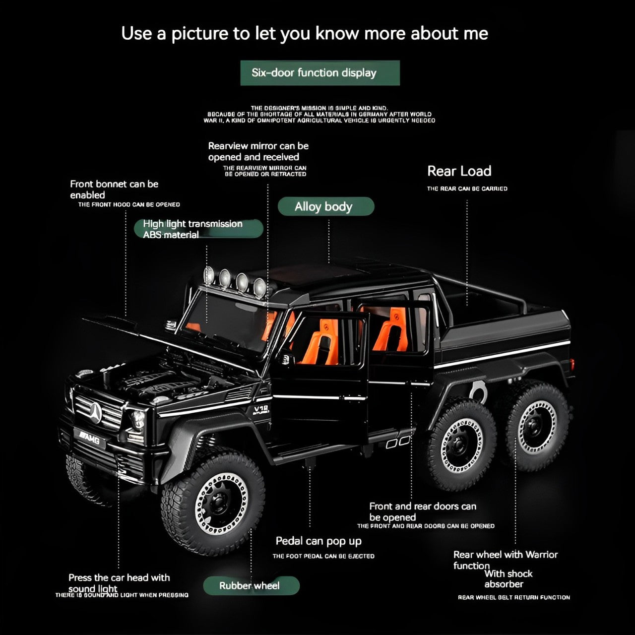 Diecast Model Mercedes G63 AMG 6x6 1/24