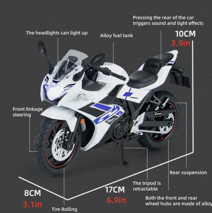 Diecast Model Suzuki GSX 250R Official Licensed 1/12