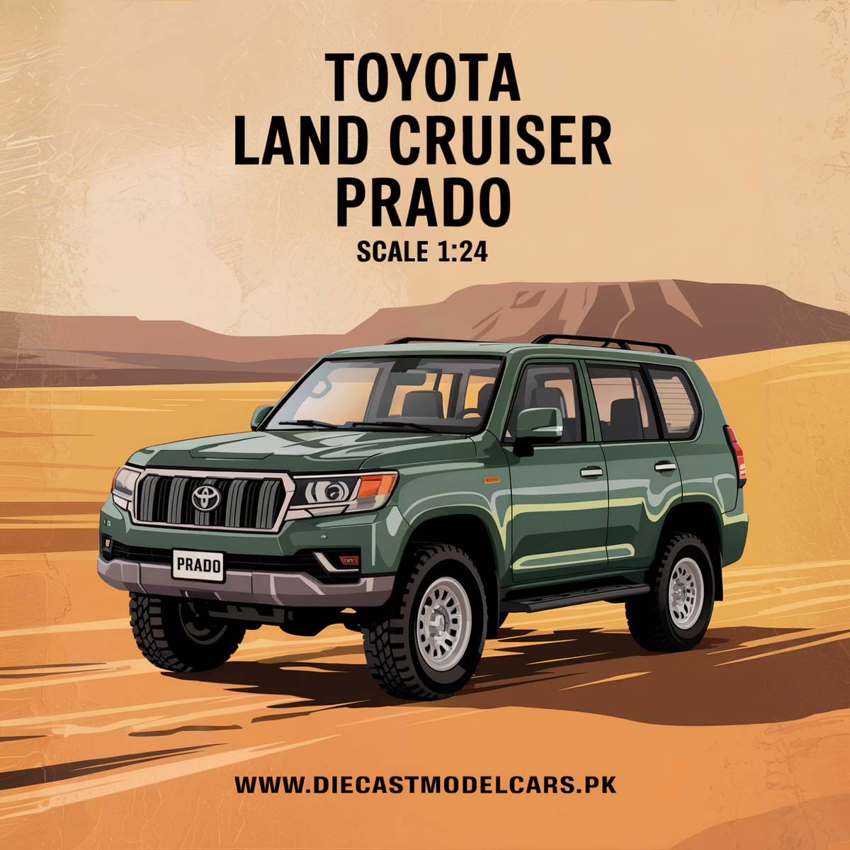 Diecast Model Toyota Land Cruiser Prado 1/24